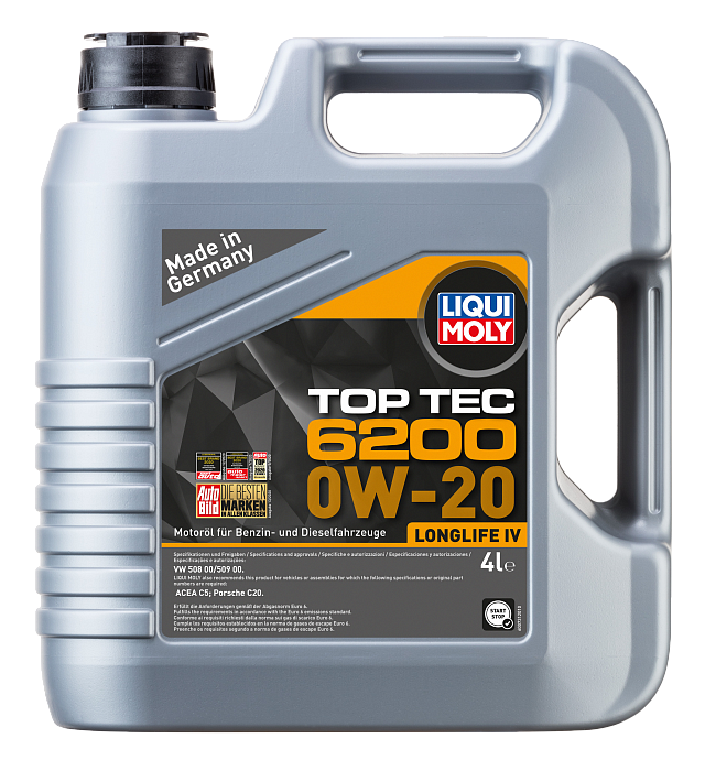 LIQUI MOLY МАСЛО МОТОРНОЕ Top Tec 6200 0W-20 (4L)