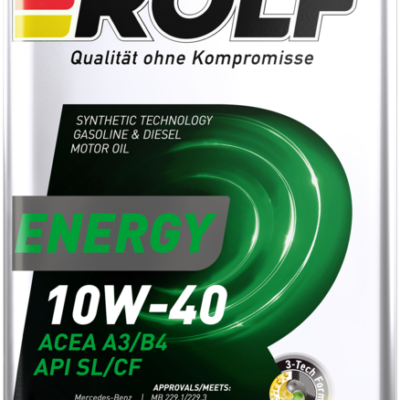 Масло моторное полусинтетическое ROLF Energy SAE 10W-40, API SL/CF 1л
