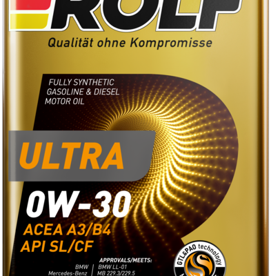 Масло моторное синтетическое ROLF Ultra 0W-30 A3/B4 SL/CF 4л