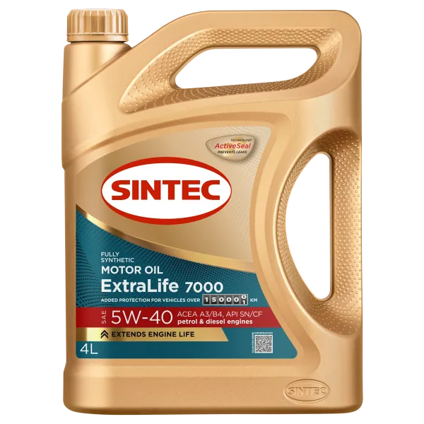Масло моторное SINTEC ExtraLife 7000 5W-40 A3/B4 4л