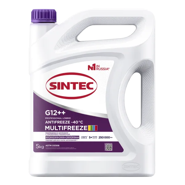 Жидкость охлаждающая Sintec ANTIFREEZE MULTIFREEZE violet  5кг