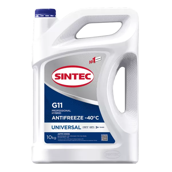Жидкость охлаждающая Sintec ANTIFREEZE Universal G11 (синий) -40 10кг